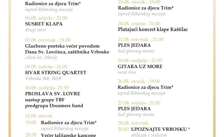 Kolovoz u Vrboskoj!